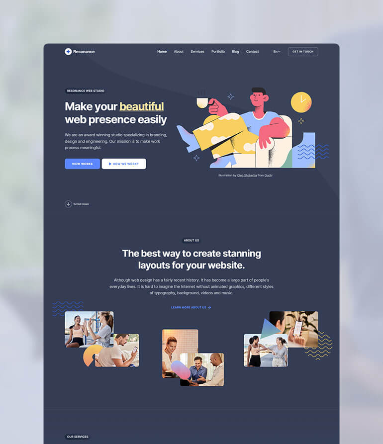 Fancy Dark Design Concept